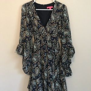 Betsy Johnson dress with bell sleeves